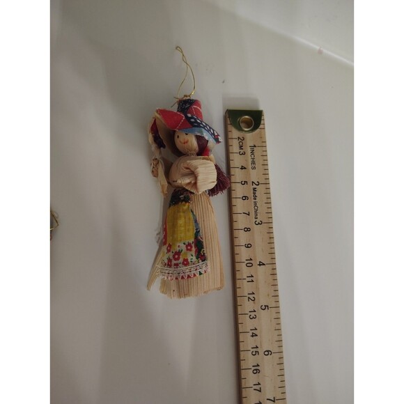 Cornstalk Doll Christmas Ornament Lot ~  Vtg  Collectible Lot Of 15 - Picture 10 of 10
